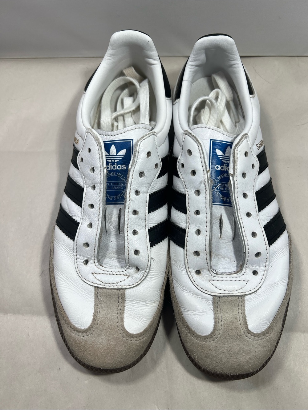 adidas White & Black Classic Low-Top Sneakers